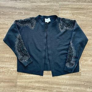 Liv Milano Black Embellished Women's Blazer